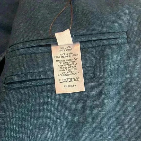 Teddy Voranson | SB Peak Lapel Linen Blazer - Azure / Sz 42R [NWT] - Picture 9 of 9